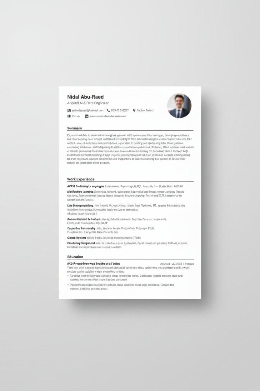 Golden CV Example and Template