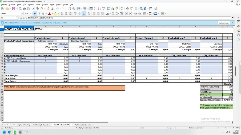 Project Budget Template