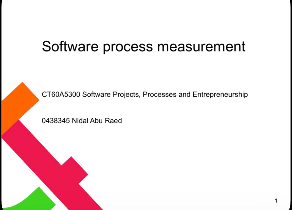 Science article: Software process measurement