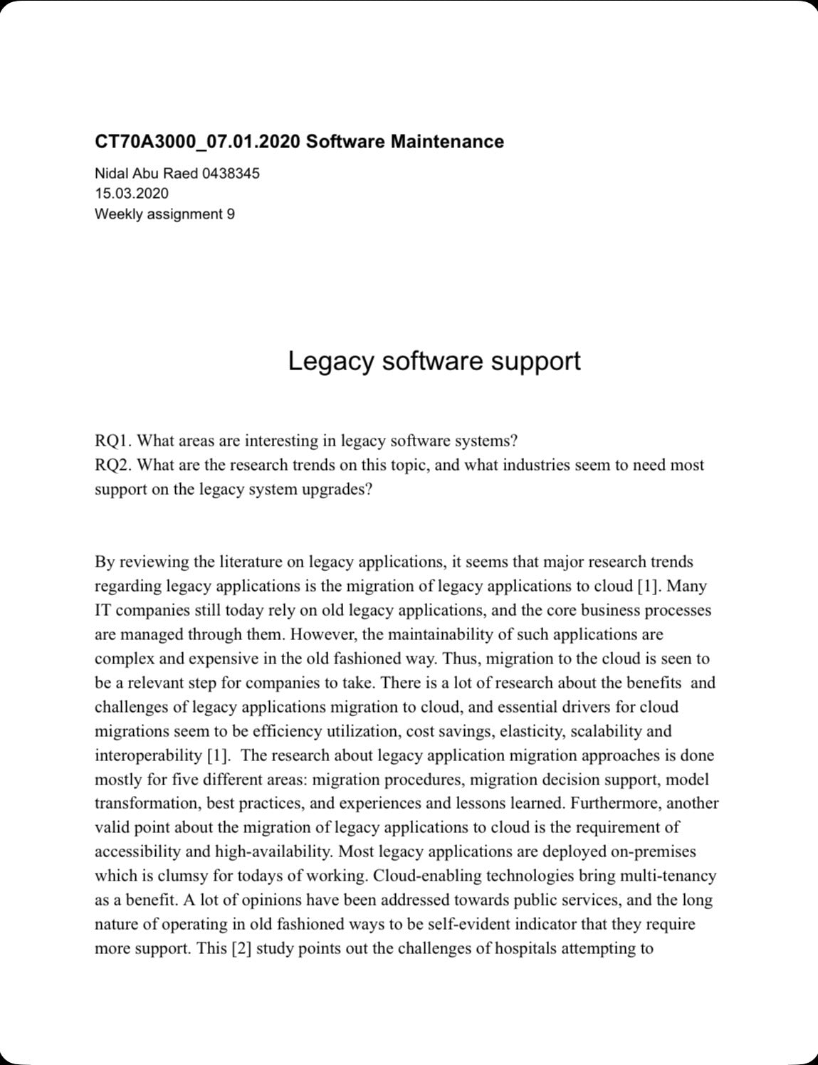A collection of software development related research reports