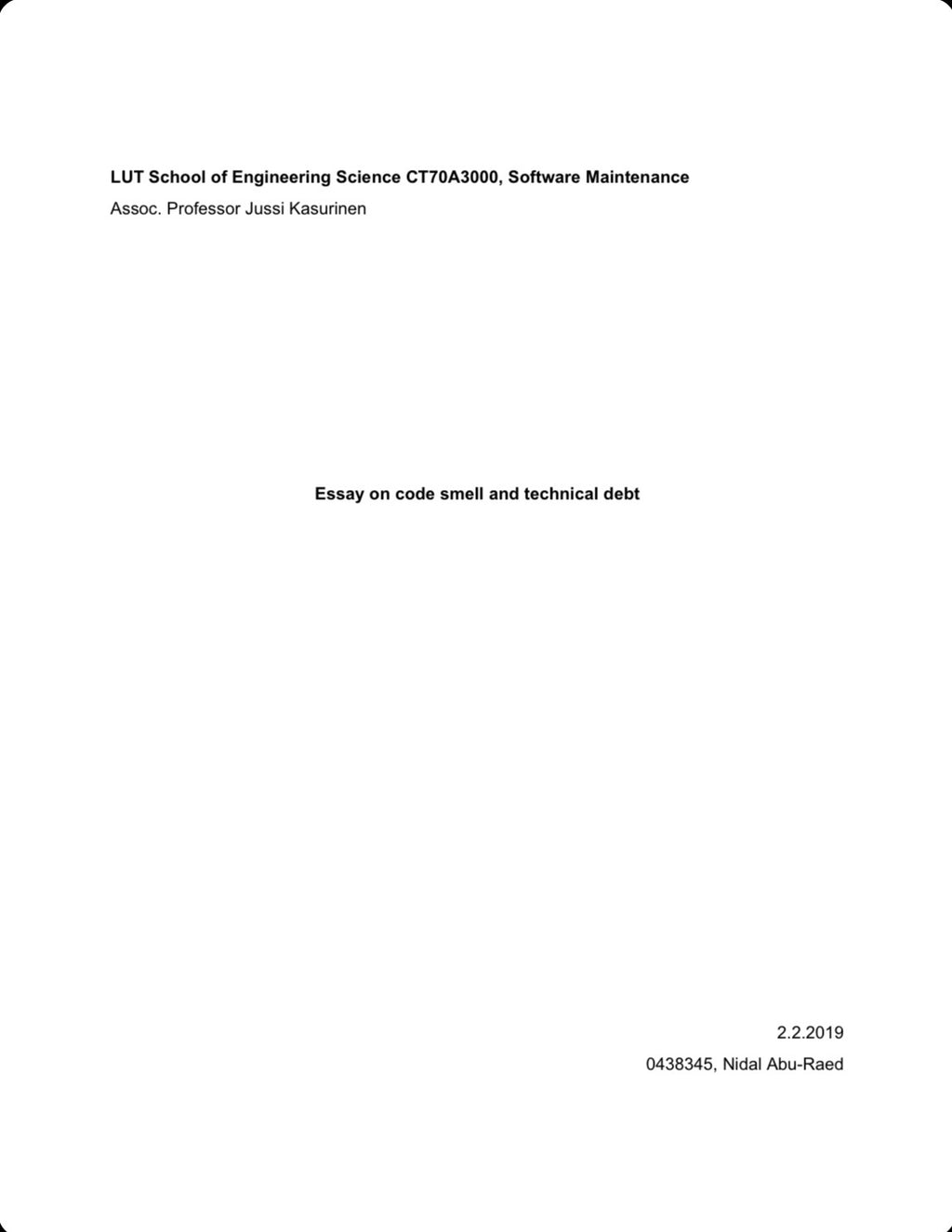 A collection of software development related research reports