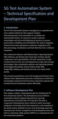 A 5G Test Automation System Technical Spesifications and Development Plan report