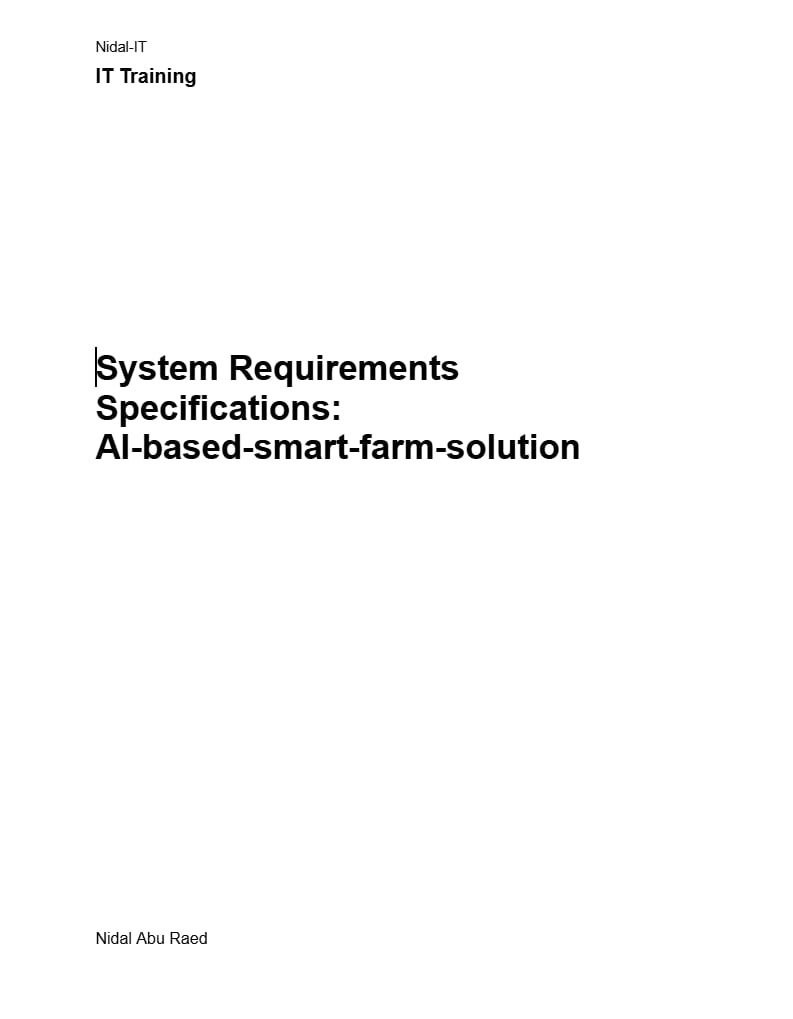 Software Specifications Document Template