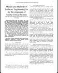 Science article: Models and Methods of Software Engineering for the Development of Safety-Critical Systems